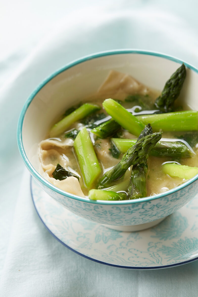 Asperges vertes et son bouillon