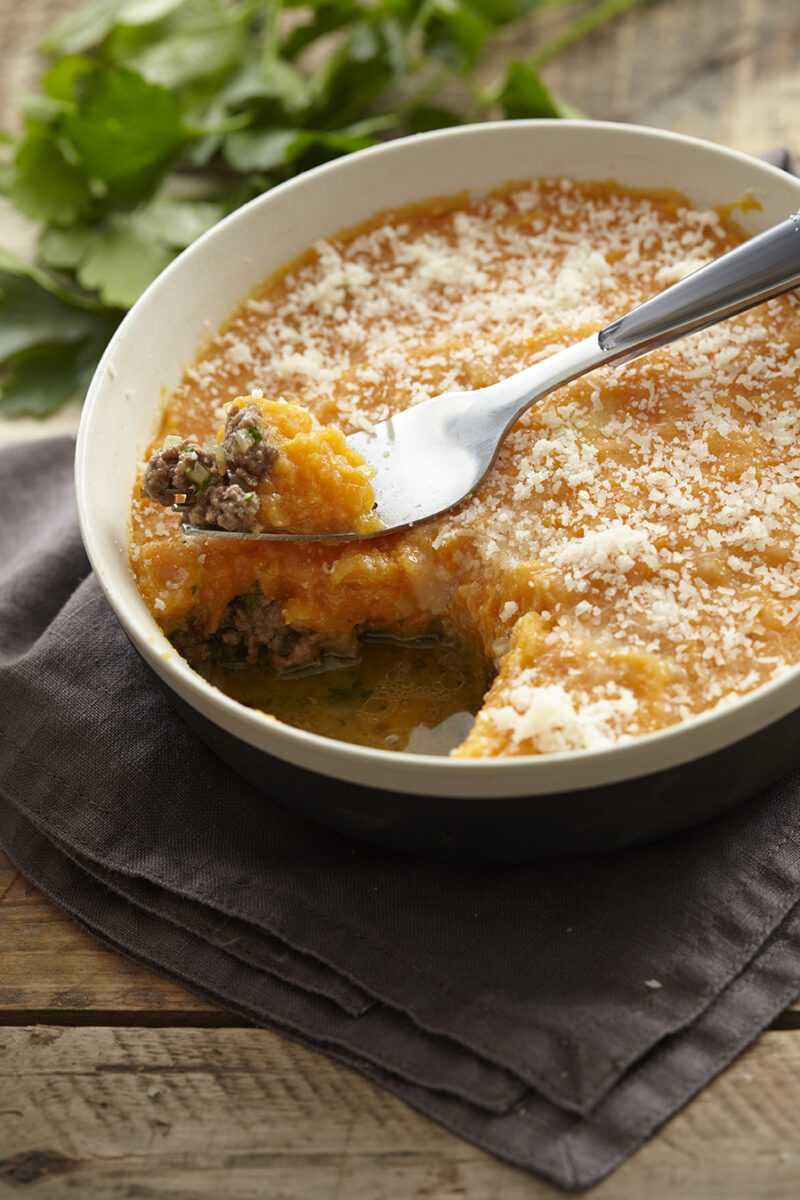 Parmentier de potiron et boeuf